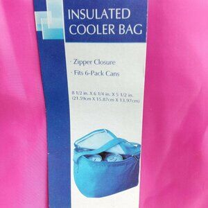 Pink Travel Insulated Cooler Bag Soft Sided Portable Handle Fold Down